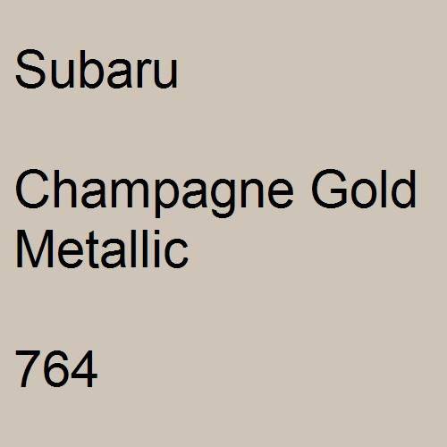 Subaru, Champagne Gold Metallic, 764.